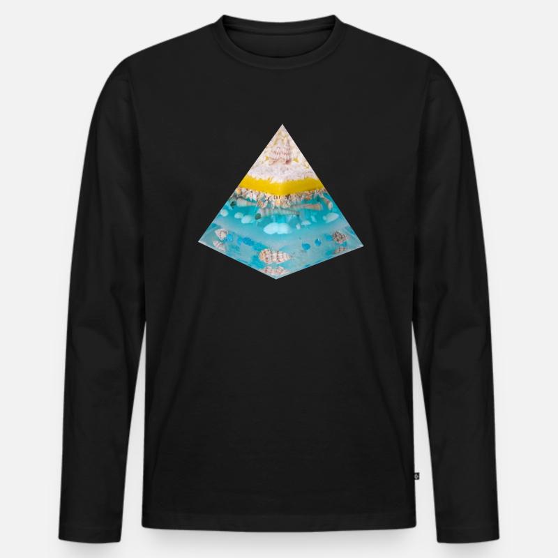 Stimme des Meeres - Männer Premium Bio Langarmshirt - Schwarz