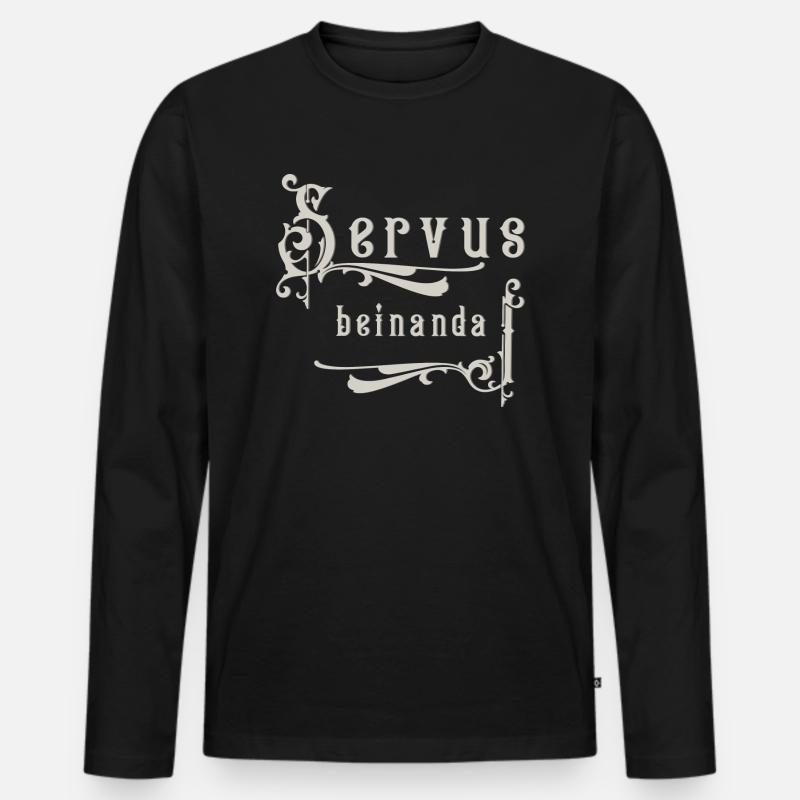 Servus beinanda - Männer Premium Bio Langarmshirt - Schwarz