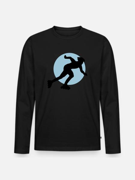 inliner_2c - Men's Premium Organic Long Sleeve Shirt - black