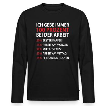 Work colleague colleague funny gift - Men's Premium Organic Long Sleeve Shirt - black - Front - Nico (187cm)