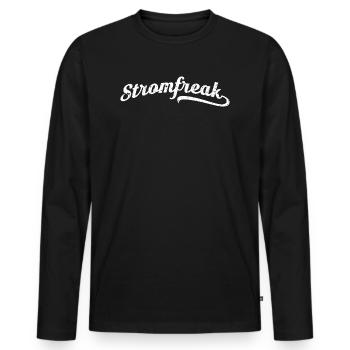 Stagiaire électricien cadeau maître compagnon - T-shirt manches longues Premium bio Homme - noir - Devant - Nico (187cm)