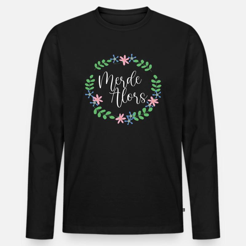 Dann - Humor - Männer Premium Bio Langarmshirt - Schwarz