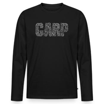 Karpfen Haken Carp Karpfenangeln Geschenk - Männer Premium Bio Langarmshirt - Schwarz - Vorne - Nico (187cm)