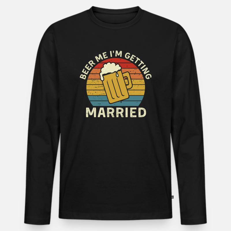 Beerme. I´m getting married. - Männer Premium Bio Langarmshirt - Schwarz