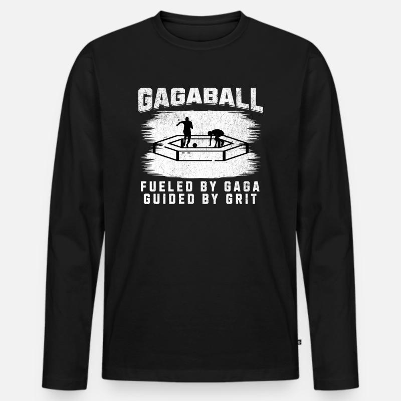 Gagaball - Männer Premium Bio Langarmshirt - Schwarz