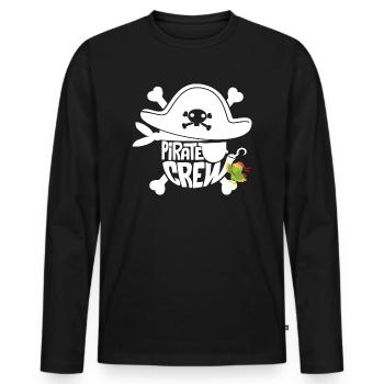 Piraten Geburtstag Party Gruppen Shirt Freibeuter - Männer Premium Bio Langarmshirt - Schwarz - Vorne - Nico (187cm)