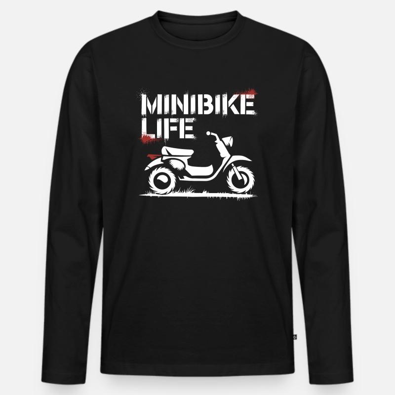 Fahrspaß mit Minibikes - Männer Premium Bio Langarmshirt - Schwarz