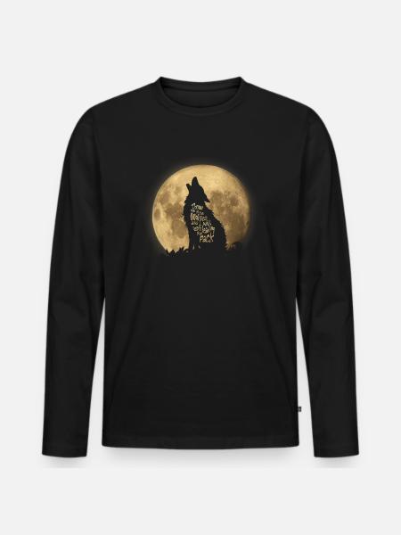 Throw me to the Wolves - Men's Premium Organic Long Sleeve Shirt - black