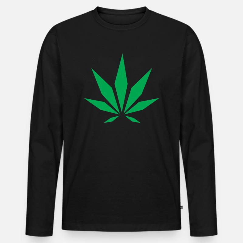 Classic Cannabis - Männer Premium Bio Langarmshirt - Schwarz