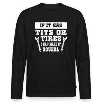 Car car - Men's Premium Organic Long Sleeve Shirt - black - Front - Nico (187cm)