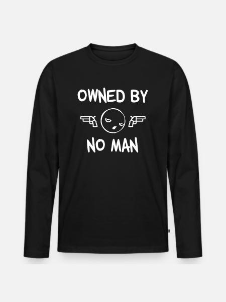 owned by no man - Men's Premium Organic Long Sleeve Shirt - black