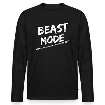 Entraînement de musculation musculation musculation - T-shirt manches longues Premium bio Homme - noir - Devant - Nico (187cm)