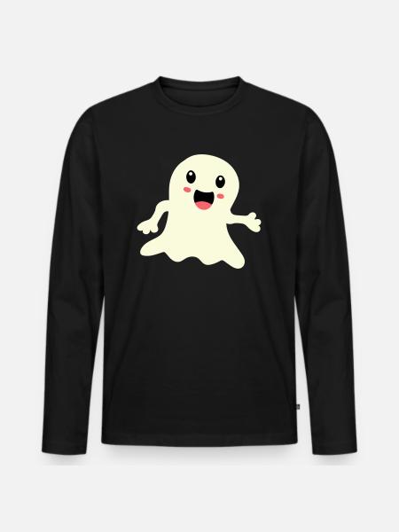 Ghost 1 - Men's Premium Organic Long Sleeve Shirt - black