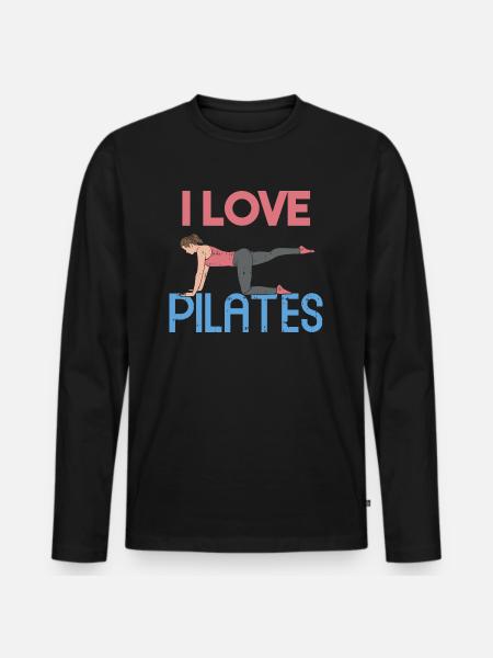 I love Pilates Gift - Men's Premium Organic Long Sleeve Shirt - black