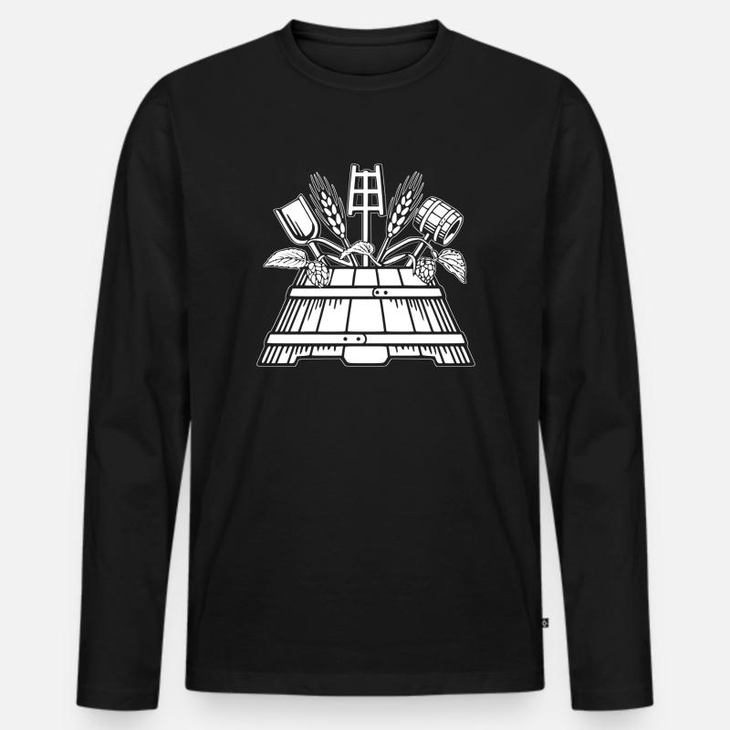 Brauer logo - Männer Premium Bio Langarmshirt - Schwarz
