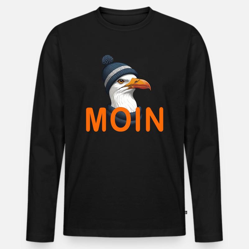 MOIN - Männer Premium Bio Langarmshirt - Schwarz
