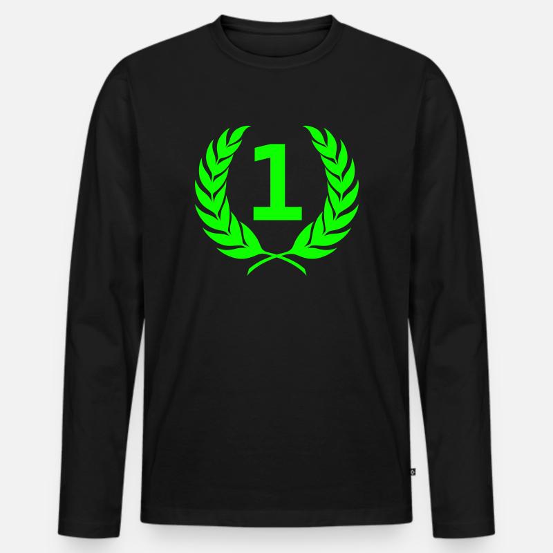 Sieger - Gewinner - Männer Premium Bio Langarmshirt - Schwarz