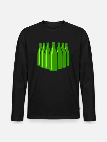 Bier Bowling - Männer Premium Bio Langarmshirt - Schwarz