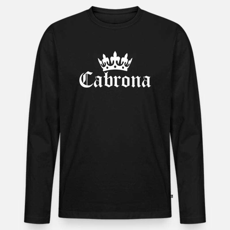 Cabrona - Männer Premium Bio Langarmshirt - Schwarz
