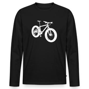 Fatbike Bike Bike - Men's Premium Organic Long Sleeve Shirt - black - Front - Nico (187cm)