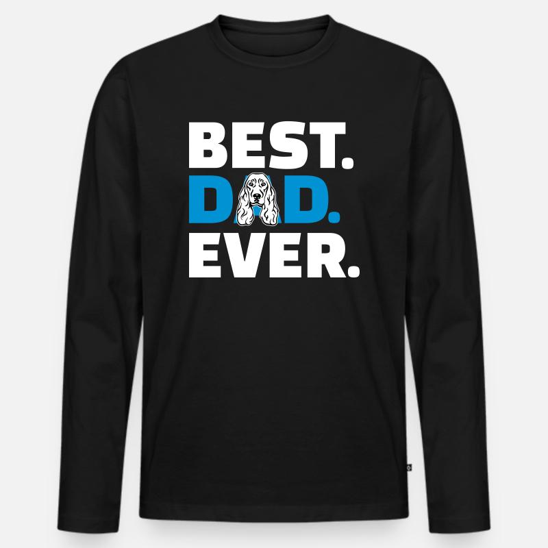 Cocker Spaniel - Männer Premium Bio Langarmshirt - Schwarz