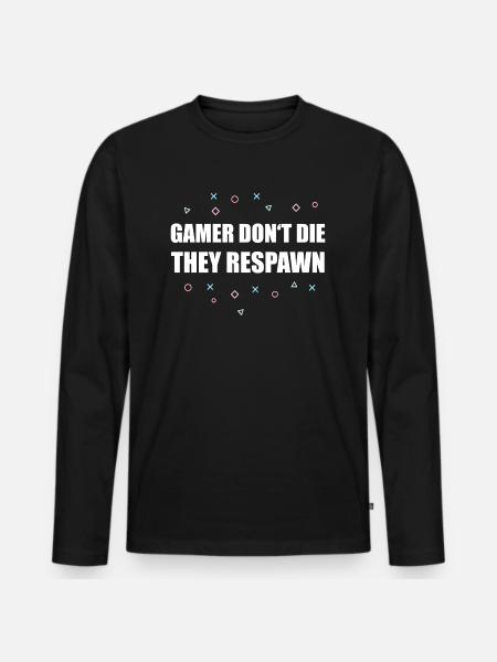 Gamers - Men's Premium Organic Long Sleeve Shirt - black