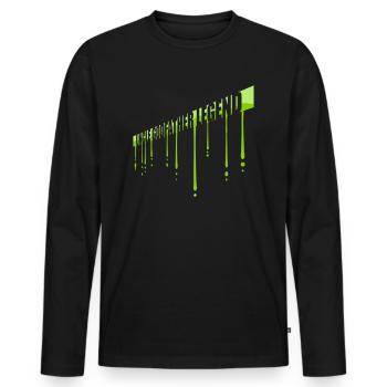 Citation de légende de l’oncle parrain - T-shirt manches longues Premium bio Homme - noir - Devant - Nico (187cm)