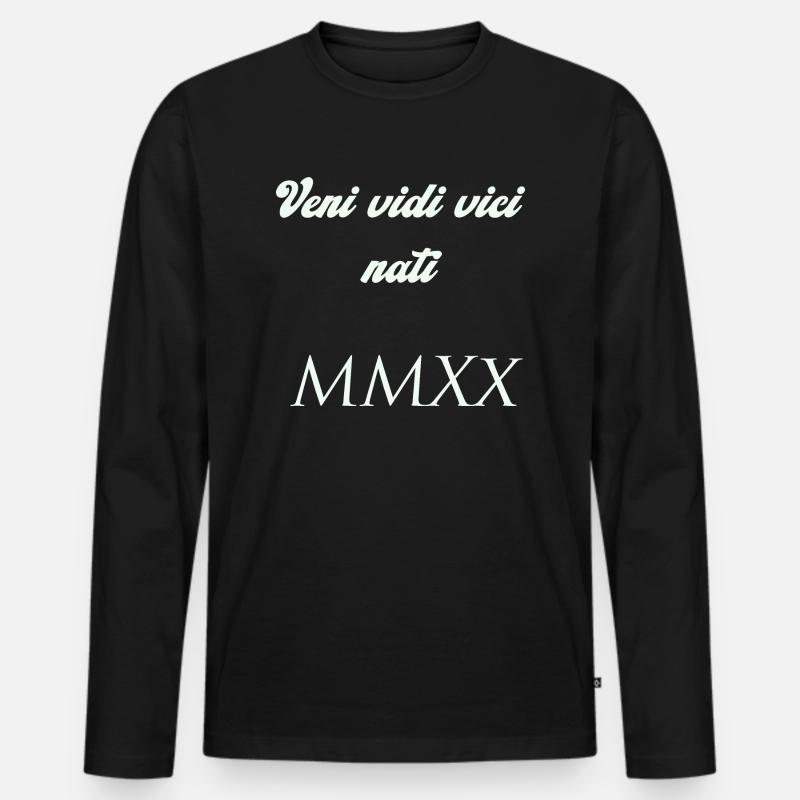 2020 - Männer Premium Bio Langarmshirt - Schwarz