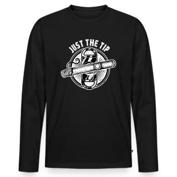Just The Tip - cigare passion - T-shirt manches longues Premium bio Homme - noir - Devant - Nico (187cm)