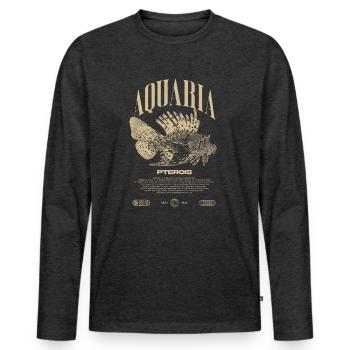 Rotfeuerfisch Marine Fish Keeper Moderne Streetwear - Männer Premium Bio Langarmshirt - Anthrazit meliert - Vorne - Nico (187cm)