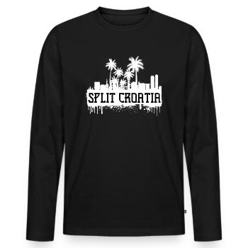 Split croatia football soccer dalmatia tourism - Men's Premium Organic Long Sleeve Shirt - black - Front - Nico (187cm)