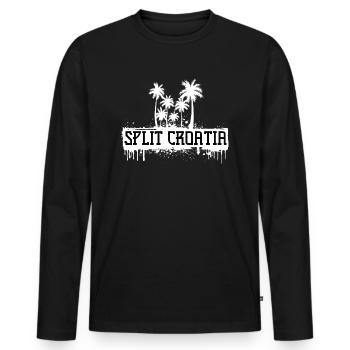 Split croatia football soccer dalmatia tourism - Men's Premium Organic Long Sleeve Shirt - black - Front - Nico (187cm)