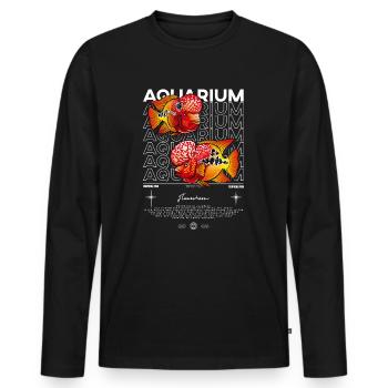 Flowerhorn Cichlid Monster Fish Keeper Streetwear - Männer Premium Bio Langarmshirt - Schwarz - Vorne - Nico (187cm)