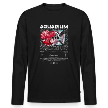 Flowerhorn Cichlid Monster Fish Keeper Streetwear - Männer Premium Bio Langarmshirt - Schwarz - Vorne - Nico (187cm)