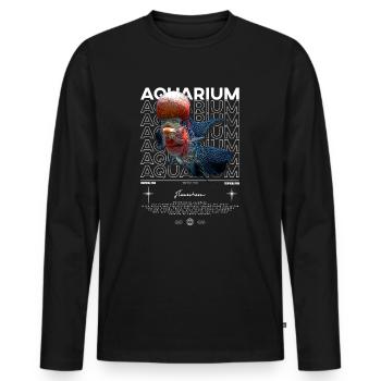 Flowerhorn Cichlid Monster Fish Keeper Streetwear - Männer Premium Bio Langarmshirt - Schwarz - Vorne - Nico (187cm)