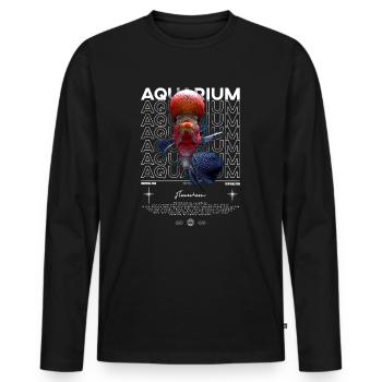 Flowerhorn Cichlid Monster Fish Keeper Streetwear - Men's Premium Organic Long Sleeve Shirt - black - Front - Nico (187cm)