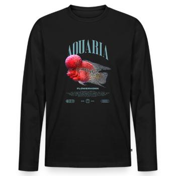 Flowerhorn Cichlid Fish Keeper Streetwear - Männer Premium Bio Langarmshirt - Schwarz - Vorne - Nico (187cm)