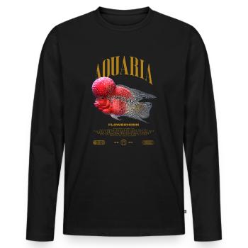 Flowerhorn Cichlid Fish Keeper Streetwear - Männer Premium Bio Langarmshirt - Schwarz - Vorne - Nico (187cm)