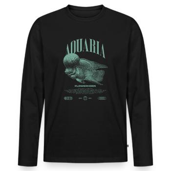 Flowerhorn Cichlid Fish Keeper Streetwear - Männer Premium Bio Langarmshirt - Schwarz - Vorne - Nico (187cm)