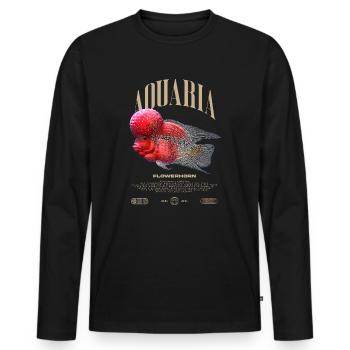 Flowerhorn Cichlid Fish Keeper Streetwear - Männer Premium Bio Langarmshirt - Schwarz - Vorne - Nico (187cm)