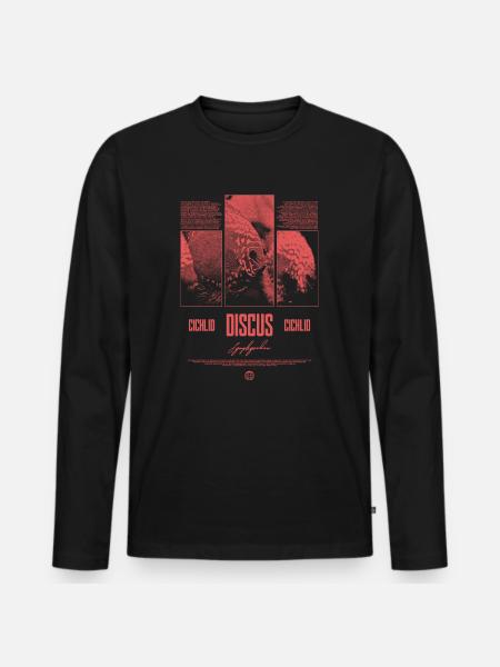 Diskusfisch Buntbarsch Aquarium Fischhalter - Männer Premium Bio Langarmshirt - Schwarz