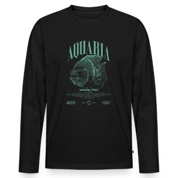 Oscar Fish Changement d'eau Poisson monstre - T-shirt manches longues Premium bio Homme - noir - Devant - Nico (187cm)