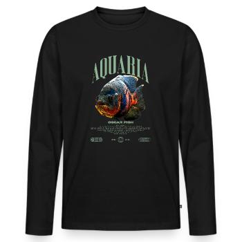 Oscar Fish Changement d'eau Poisson monstre - T-shirt manches longues Premium bio Homme - noir - Devant - Nico (187cm)