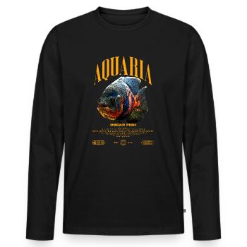 Oscar Fish Changement d'eau Poisson monstre - T-shirt manches longues Premium bio Homme - noir - Devant - Nico (187cm)