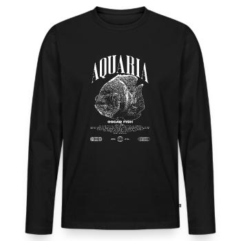 Oscar Fish Water Change Monster Fish - Men's Premium Organic Long Sleeve Shirt - black - Front - Nico (187cm)