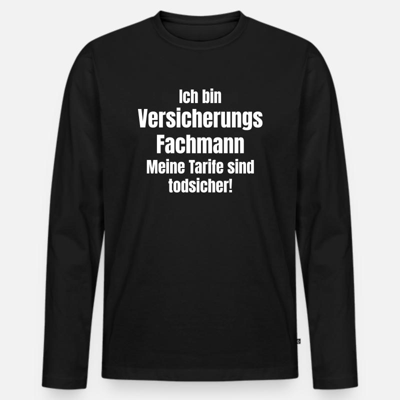 Versicherungsfachmann - Männer Premium Bio Langarmshirt - Schwarz