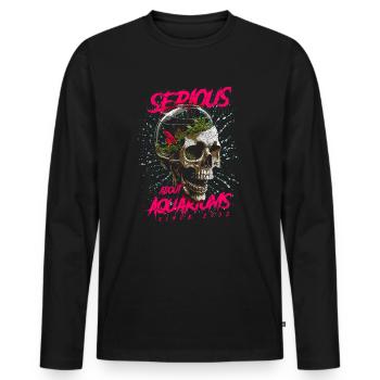 Ernst über Aquarien Fischpfleger Geburtstag 2002 - Männer Premium Bio Langarmshirt - Schwarz - Vorne - Nico (187cm)