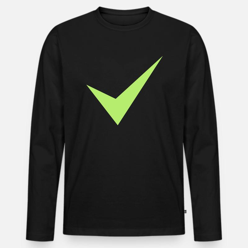 tick - Männer Premium Bio Langarmshirt - Schwarz