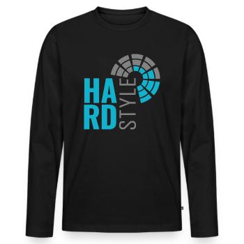 Egaliseur Hardstyle - T-shirt manches longues Premium bio Homme - noir - Devant - Nico (187cm)