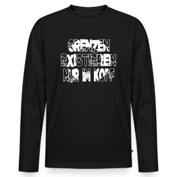 hustle fitness amrap girlfriend doyouevenlift aziz - Men's Premium Organic Long Sleeve Shirt - black - Front - Nico (187cm)